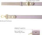 NINA WOOF Milan Leather Dog Leash - Padded Luxury Lead for Large & Medium Dogs, 4ft Lilac