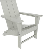 Costaelm Folding Adirondack Chairs, Outdoor Patio Adjustable Lawn Chairs, Weather Resistant Outside Firepit Chairs for Porch, Poolside, Garden, Backyard Deck, Sand