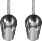 POPETPOP 2pcs Ice Scoop Pet Feeding Scoop s Quart Metal Feed 1 Cup Hand Stainless Steel Aluminum Dog Feeding Shovel Dog Treat Food Durable