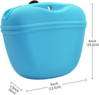AUDWUD Silicone Dog Treat Pouch,Clip on Portable Training Container,Convenient Magnetic Buckle Closing and Waist Clip,No BPA