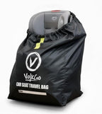 V VOLKGO Car Seat Travel Bag for Air Travel - Large Gate Check Bag for Airplane, Durable & Water-Resistant Protector with Pouch - Universal Size (Black)