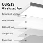 Eyelumia LED Floor Lamp, 100W Standing Light, 9000LM, 4000K Natural Daylight, Reading Lamp for Living Room Home Office