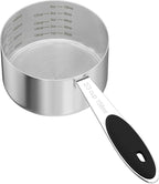 1PCS 2/3CUP(158ml) Dog Cat Food Scoop, Stainless Steel Measuring Cup, Metal Pet Scooper with Inner Precision Scale Measurement