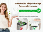 Odor-Sealing Dog Poop Bags with Handles, 100-Count Large Capacity (8L) Pet Waste Bag, Unscented Poop Bags for Dogs or Cat Litter, Conceals Smell & Mess(White)