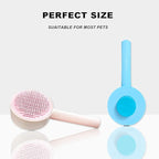 Cat Brush, Gentle Self Cleaning Pet Brush with Release Button for Cats and Dogs, Easy to Remove Loose Hair Daily Grooming Tool During Shedding Season
