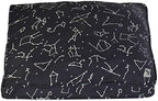 Molly Mutt Sheepy Wool Crate Mat - 100% Cotton Canvas Cover with Temperature-Regulating 100% Natural Wool-Filled Insert Dog Bed - Soft & Supportive Wool-Filled Bed - (36"x24"x2.5", Rocketman)