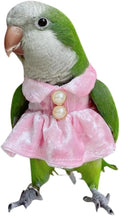 Bird Costume Bird Diaper Flight Suit Parrot Velvet Fleece Skirt Clothes Cosplay Photo Prop for Conure Lovebird Parakeet Cockatiel Macaw Small Animals Apparel (Pink,2M)