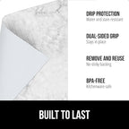 GORILLA GRIP DripGuard Shelf Liner, Non Adhesive Drawer and Kitchen Cabinet Protector, Slip Resistant BPA Free Smooth Surface Plastic Liners for Cabinets, Bathrooms, Closets, 17.5x120 Inch, Marble