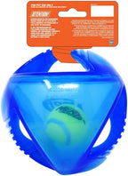 Nerf Dog 5.5in Translucent TPR Rumble Ball with Tri-Twist Handles -Blue