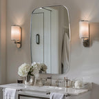 ANDY STAR Oval Mirror for Bathroom, 20x30 Polished Chrome Oblong Bathroom Mirror for Vanity with Stainless Steel Metal Frame, Modern Anti Rust Wall Mounted
