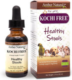Amber NaturalZ Kochi Free Herbal Supplement for Dogs, Cats, Birds, Guinea Pigs, and Rabbits | Pet Herbal Supplement for Healthy Stool Support | 1 Fluid Ounce Glass Bottle | Manufactured in The USA