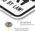 SmartSign "Dog Waste Is A Threat, Leash And Clean Up After Your Dog" Sign | 12" x 18" Aluminum