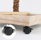 Natural Wood Parrot Stand - Ideal Toy & Accessory for Parakeets, Canaries, Cockatiels, Conure, Lovebirds - Bird Perch Stand with Removable Tray Climbing Net Chewing Toys- Perfect Pet Birds Playstand