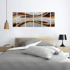 Yihui Arts Abstract Metal Wall Art Hand Crafted Aluminum Artwork Modern 3D Sculpture for Living Room Bedroom Dinning Decor
