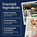 Veterinary Formula Clinical Care Antiseptic & Antifungal Medicated Shampoo and Spray for Dogs and Cats - Helps Alleviate Scaly, Greasy, or Red Skin - Paraben, Dye, and Soap Free, 2 Pack Bundle