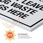 No Pets Allowed in Athletic Field Areas (2 Pack) Double Sided 12x18 Inches, Corrugated Plastic with Metal H Stake, Made in USA