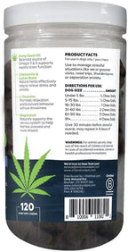Only Natural Pet - Natural Hemp Soft Chew Bites for Dog Stress & Anxiety Relief - L-Theanine, Chamomile & Lemon Balm - Calming Chews for Dogs - 120 Count
