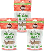 Smart Cookie Salmon Jerky Dog Treats - DHA, Omega Strips for Dogs & Puppies with Allergies, Sensitive Stomachs with Wild Caught Alaskan Salmon- Dehydrated, Grain Free, Made in USA - 3oz Bag, Pack of 3