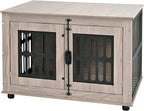 Amazon Basics Heavy Duty Dog Crate Furniture for Small to Medium Dogs, Wooden Decorative Dog Kennel Cage Indoor with Safety Lock, 38.5" L x 26.8" W x 25.6" H