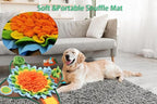 Dogs Snuffle Mat Pet Feeding Mats Puppy Sniffing Pad,Cat Doggies Interactive Puzzle Toys for Multiple Breeds Encourages Natural Foraging Skills,Training and Stress Release (Orange)