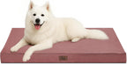 Outdoor Large Dog Bed, Waterproof Dog Bed for Large Dogs, Egg Crate Foam Pet Bed with Removable Washable Oxford Cooling Cover, Pink
