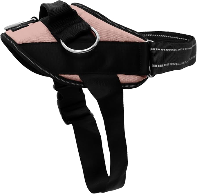 ShawnCo Essential Dog Harness, No-Pull Pet Vest (Rose Gold,L) | 3 Leash Clips, Easy On, No-Choke, Reflective, Adjustable Fit, Padded Comfort, Control Handle, For Small, Medium & Large Dogs