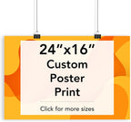 Custom Poster Print, 24x16, Upload Any Photos/Images, Personalized Photo Prints, DIY Your Own Poster, Photo to Poster Printing