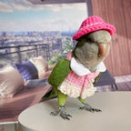 African Grey Bird Diaper Flight Suit - Pink Top Cosplay Photo Prop for Parrots, Lovebirds, Parakeets & Cockatiels
