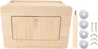 Buachois Bird Nest Box, Parrot Breeding House, Wooden Acrylic Parrots Nesting Box Spacious Insulated Bird Mating Boxes for Lovebirds Cockatiel Conure Cockatoo Budgie