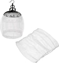 Bird Cage Seed Catcher, Bird Cage Net Cover Seeds Guard, Universal Birdcage Accessories, White, Circumference 59.1"-70.9", Height 21.7" for Parrot Cockatiel Enclosures