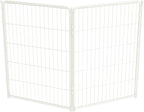 FXW Homeplus Unleashed Indoor Dog Playpen - Stress-Free and Safe Play, Heavy Duty 40 Inch 2 Wire Panels Dog Pen for Medium and Large Dogs, White│Patented