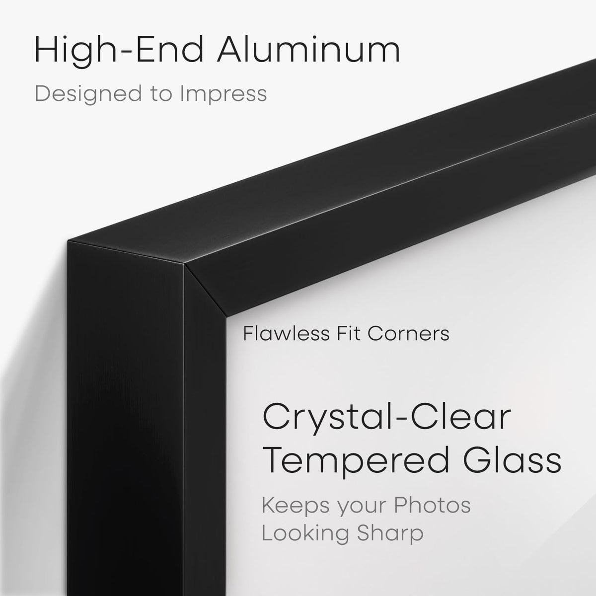 Homeforia 4x9 Business License Frame Black, High End Metal 4 x 9 Certificate Frames with Real Glass, 9x4 Document Frames for Wall or Tabletop, 4 by 9 Picture Frames, Tempered Glass, Wall Kit, Set of 1
