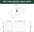 FXW Homeplus Unleashed Indoor Dog Playpen - Stress-Free and Safe Play, Heavy Duty 24 Inch 12 Wire Panels Dog Pen for Puppy and Small Dogs, White│Patented