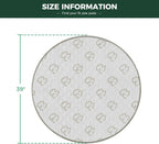 FXW Washable Pee Pads for Dogs, Puppy Pads with Super Absorbent, Specifically Designed for Whelping Box, 39" Round, Khaki, 1 Pack