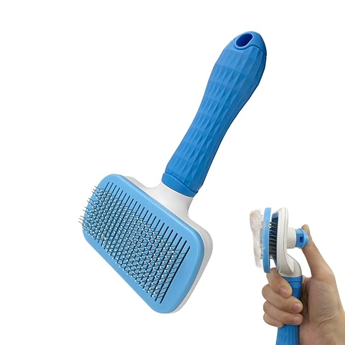 Pet Cleaning Deshedding Brush,Pet Hair Removal Brush for Shedding Massaging Grooming for Small Dogs,Cats,Rabbits(blue)
