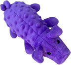 Squeaky Dog Toys Plush Dog Toy with Crinkle Paper Stuffed Durable Dog Chew Toys for Small Middle and Large Dogs Pig Purple