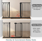 Fairy Baby Safety Gate 4.72 inch Extension for Walk Through Baby Gate Auto Close Child Safety Gates Extension Black