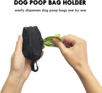 Pet Dog Waste Bag Dispenser Fits Any Leash Poop Bag Holder with 1 Free Roll of Bags