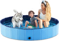 Jasonwell Foldable Dog Pool Collapsible Hard Plastic Swimming Pool Portable Kiddie/Pet Pool Doggie Wading Pool Bath Tub for Puppy Small Medium Large Dogs Cats and Kids 71"