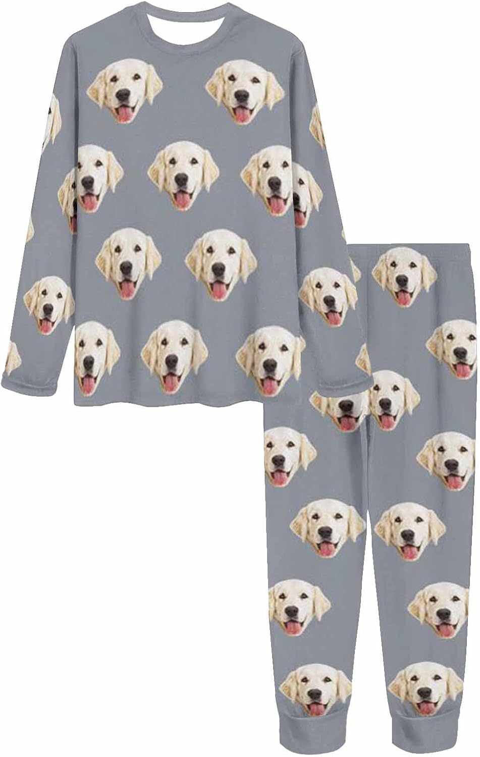 MyPupSocks Custom Face Pajamas Sets for Women, Personalized Photo Sleepwear XS-XXL
