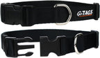 GoTags Dog Collars, Durable Solid Nylon Dog Collars in 5 Color Options and 4 Adjustable Sizes for Puppy and Dogs Extra Small, Small, Medium or Large