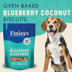 Finley's Blueberry Coconut Dog Biscuit Treats, All Natural, Limited Ingredient Dog, 12 Ounce (Pack of 1)