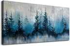 hyidecorart Large Wall Decor For Office Framed Wall Art For Living Room Scenery Abstract Wall Painting Bedroom Decoration Misty Forest Trees Pictures Artwork Canvas Prints Home Room Decor 60"X30"