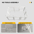 Clear Acrylic Plastic Dog Playpen - Clear Dog Play Pen - Easy Assemble Acrylic Dog Playpen - Puppy Playpen, Cat Playpen, Small Animal Playpen, Dog Play Pen Indoors (White, 23.6“ H, 10PCS)