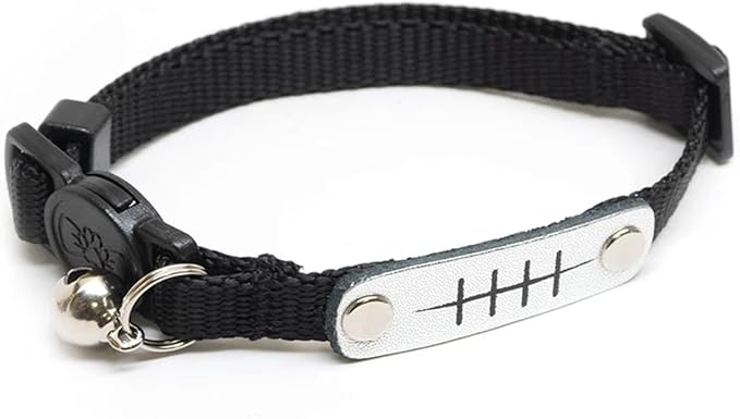 Naruto Breakaway Cat Collars for Girl & Boy Cats: Adjustable 8.5”-12” Cute Kitten Collar with Bell (Removable), Officially Licensed Naruto Shippuden Pet Accessories & Gifts (Black, Rogue Rain Ninja)
