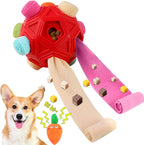 Dog Snuffle Ball-Interactive Puzzle Dog Toys Encourage Natural Foraging Skills Slow Feeder for Training and Stress Relief, Cloth Strip Hiding Food Chew Toys for Any Size Dogs