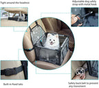 Dog Car Seats for Small and Medium Dogs,Portable Puppy/Pet Car Booster Seat with Clip-On Leash and Mesh Window for Pet Up to 20 lbs