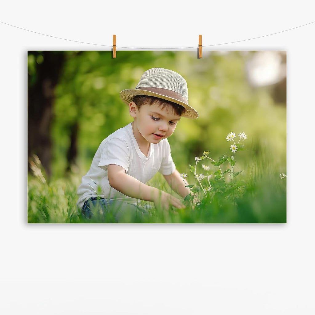 Customize Canvas Prints with Your Photos Custom Unframed Wall Art Personalized Canvas Pictures for Pet Family Lovers 24x16in