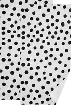 2 Pack Black White Polka Dots Hand Towels for Bathroom,Soft Absorbent Boho Black Spots Doodle Kitchen Dish Towels,Modern Decorative Guest Bathroom Towels for Bath,Face,Shower,Gym 14"x28"