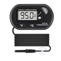 Digital Aquarium Thermometer with LCD Display - Water-Resistant Sensor Probe and Suction Cup for Fish and Reptile Tanks (Fahrenheit/Celsius)